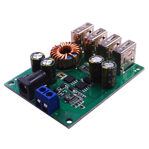 DC DC 9V 12V 24V 36V 48V 7-60V to 5V Voltage Regulator Buck Converter 5A Volt Transformer Power Supply Module 4 USB Ports ► Photo 1/3