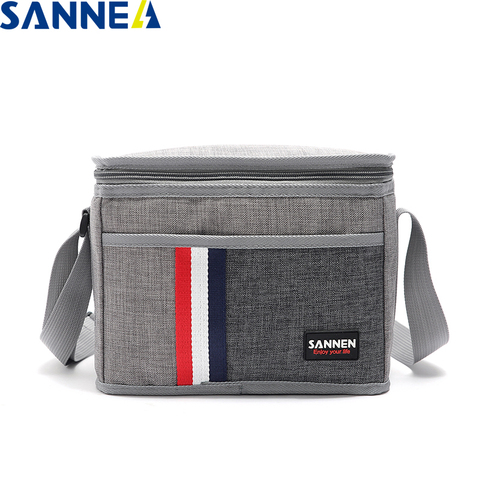 SANNE 2022 New fashion 4L cooler bag thermal thermo bag denim waterproof insulated thermal bag with diagonal shoulder straps ► Photo 1/6