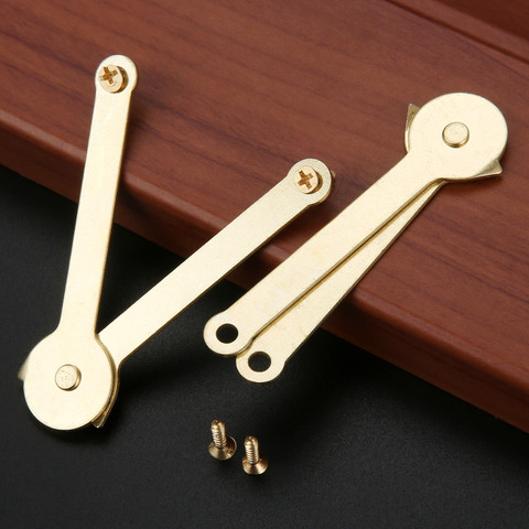 2Pcs Antique Lid Support Hinges Box Display Furniture Hardware Wardrobe Cabinet Door Kitchen Cupboard Hinges With Screws 68*8mm ► Photo 1/6