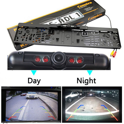 License Plate Frame Backup Camera IR/LED Night Vision Car Rear View Camera with 170° Viewing Angle Waterproof Backup Came ► Photo 1/5