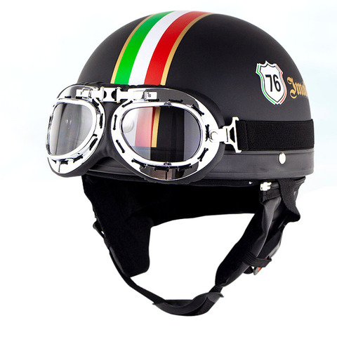 Motorcycle Helmet Unisex Men Women Open Face Half Visor Protection Glasses Safety Helmet ► Photo 1/6