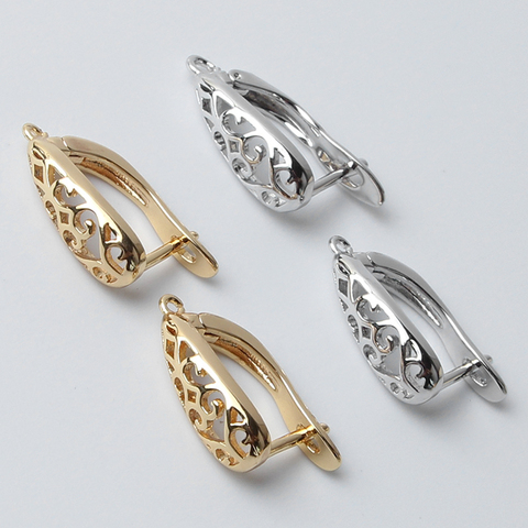 popular DIY Earrings Clasps Hooks for Woman Handmade Jewelry Making Accessories Fashion Design Hollow Earrings Hooks ► Photo 1/6