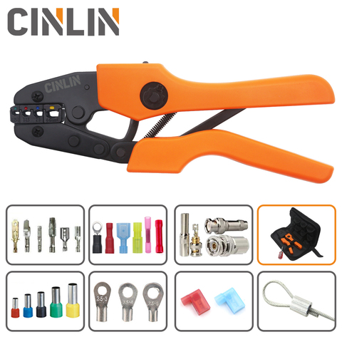 Crimp Pliers & Dies Set Wire Terminals Crimping Tools Precision Crimper Labor-Saving Design Ergonomic Handle Easy To Grasp&Press ► Photo 1/6