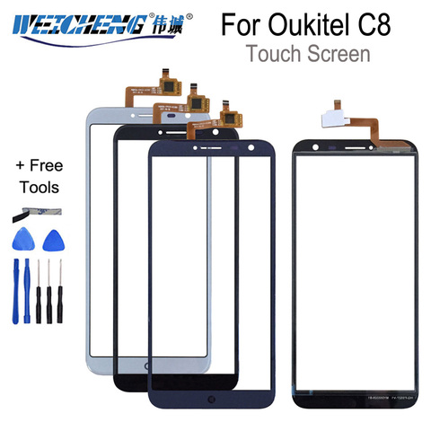 WEICHENG Touchscreen Touch Screen For Oukitel C8 C 8 Touch Screen Digitizer Panel Front Glass Sensor ► Photo 1/6