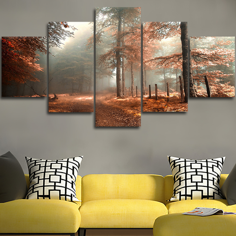 Autumn Forest Posters Home Decor 5 Pieces Wall Art Canvas Paintings For Living Room HD Prints Modern Pictures ► Photo 1/6