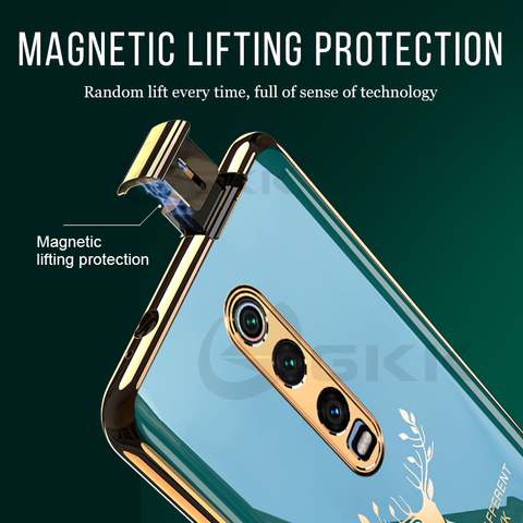 GKK Original Lifting Protection Case For Oneplus 7 Pro Case Luxury plating elk pattern Anti-knock Soft Cover For Oneplus 7 Pro ► Photo 1/6