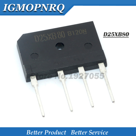 5pcs D25XB80 D25SBA80 Bridge Rectifier 25A 800V 25xb80 dip Flat Bridge new ► Photo 1/1