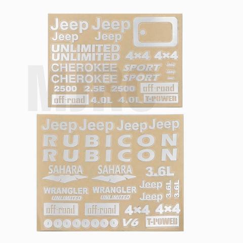 wrangler Jeep stickers for Traxxas trx4 Defender Bronco Ranger AXIAL SCX10 90046 D90 D110 TAMIYA CC01 TOYOTA LC70 LC80 FJ40 ► Photo 1/4