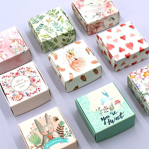 Paper wedding candy box 65x65x30mm 20pcs packing new style for flamingos /flower /heart/rabbit beautiful shape print plane box ► Photo 1/6