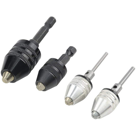 4PCS Drill Chuck Quick Change Adapter Mini 3-Jaw Drill Chuck Screwdriver Adapter Electric Drill Conversion Chuck Set ► Photo 1/6