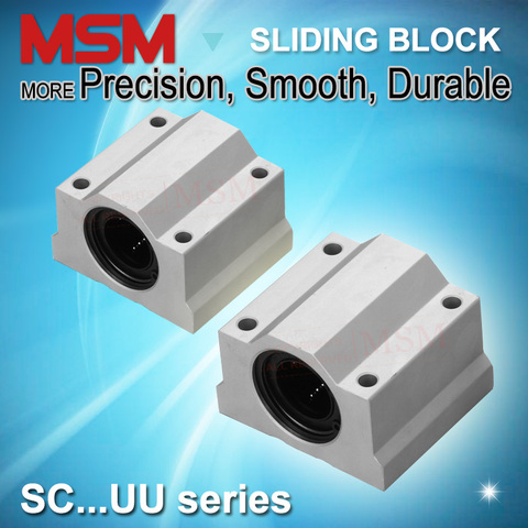 4pcs MSM Linear Bearing Blocks SC8UU SC10UU SC12UU SC16UU SC20UU SC25UU SC30UU Aluminium Housing Sliding Units CNC Parts (mm) ► Photo 1/3