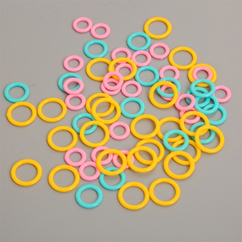 100pcs/Pack Round Marking Circles Crochet Stitch DIY Craft Tool Knitting Marker Marking Ring acesorios de costura Color Random ► Photo 1/6