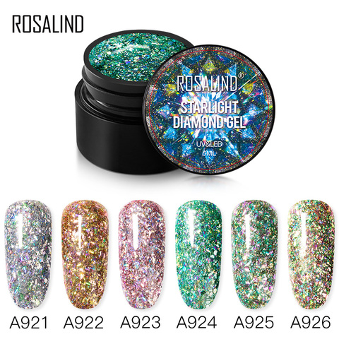 ROSALIND 5ML Starlight Diamond Gel Nail Polish Nail Art For Manicure Colors Primer Base Set Gel Semi Permanent Hybrid Varnish ► Photo 1/6