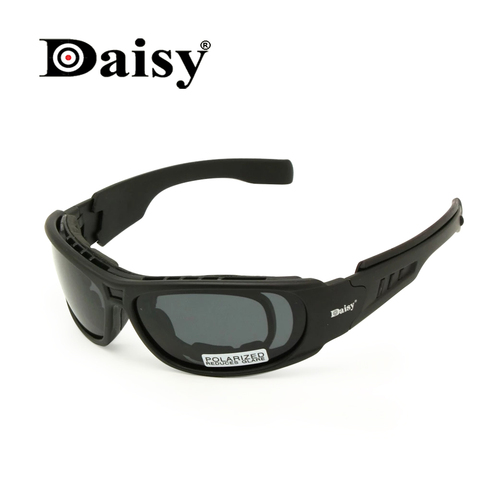 Daisy C6 Polarized Ballistic Army Sunglasses Military Goggles Rx Insert 4 Lens Kit Men Combat War Game Tactical Glasses ► Photo 1/6