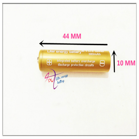 3.7V Liter energy battery 10440 380mAh High Capacity 3.7V  Rechargeable AAA Battery+ Portable Battery Box with Battery ► Photo 1/3