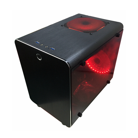 PC Gamer Cooling Case Computer Small Mini Air Chassis For ITX Motherboards Vertical ATX Gabinete All-aluminum Dust-Proof Frame ► Photo 1/1