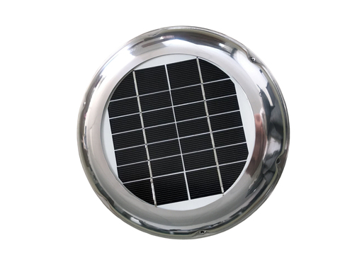 2.5W Stainless Steel Solar Vent Fan Exhaust Ventilation 60CFM Waterproof ideal for RV Boat Container Greenhouse Portable Toilet ► Photo 1/2