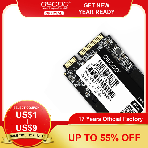 OSCOO mini SATA ssd 128GB 256GB msata ssd 512GB 1TB SSD Internal Hard Drive Disk for Ultrabooks Desktop Laptop PC ► Photo 1/6
