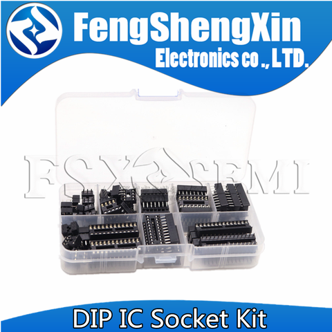 66pcs/lot  DIP Soket Kiti 6pin 8pin 14pin 16pin 18pin 20pin 24pin 28pin sockets  chip base  Single chip microcomputer socket ► Photo 1/1