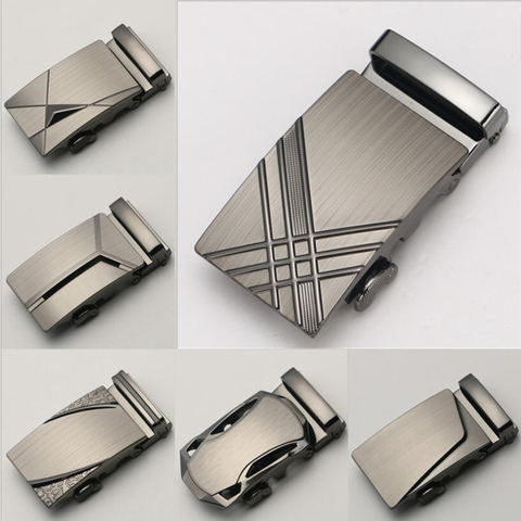 Fashion Men's Business Alloy Automatic Buckle Unique Men Plaque Belt Buckles for 3.5cm Ratchet Men Apparel Accessories G1-65 ► Photo 1/6