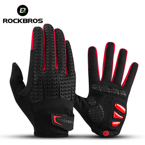 ROCKBROS Windproof Cycling Gloves Touch Screen Riding MTB Bike Bicycle Gloves Thermal Warm Motorcycle Winter Autumn Bike Gloves ► Photo 1/6