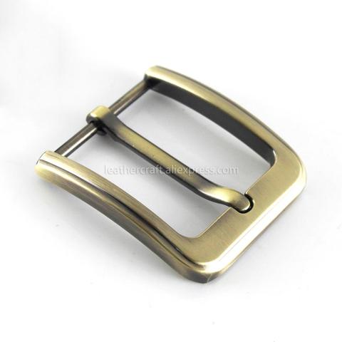 1x Metal 40mm Brushed Belt Buckle Middle Center Half Bar Buckle Leather Belt Bridle Halter Harness Fit for 37mm-39mm belt Bronze ► Photo 1/6