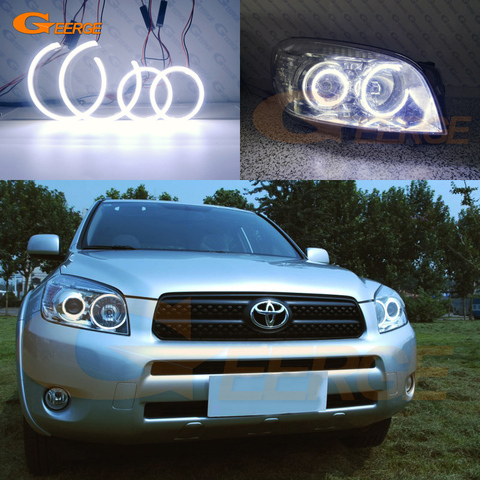 Excellent Ultra bright COB led angel eyes halo rings For Toyota Rav 4 Rav4 III 2005 2006 2007 2008 projector headlight ► Photo 1/6