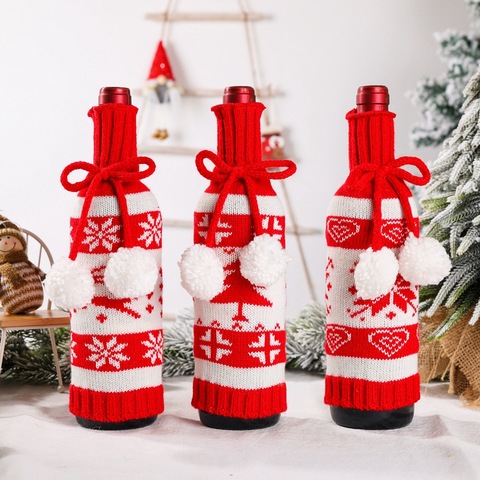 Christmas Wine Bottle Cover Merry Christmas Decoration For Home Noel Christmas Ornaments Xams Gifts New Year 2022 Cristmas Decor ► Photo 1/6