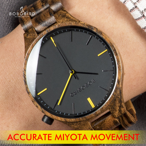 zegarki meskie 2022 BOBOBIRD Top Brand Wood Watch Men Wristwatches Timepiece zegarek with Gift Box L-S27 ► Photo 1/6