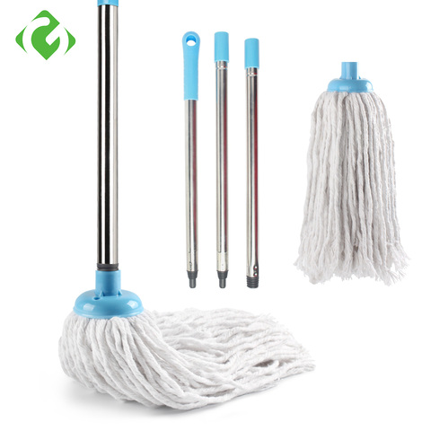 House cleaning tools Cotton thread  Mop Stainless steel Handle Manually Dehydration Mops Circular Household Cleaning mop floor ► Photo 1/6