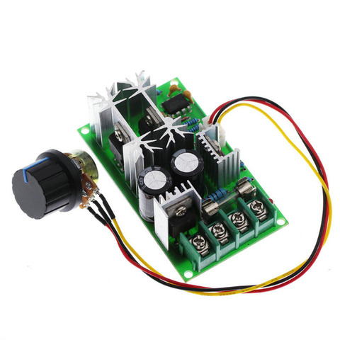 DC10-60V 12V 24V Motor Speed Control Regulator PWM Motor Speed Controller Switch 20A Current Regulator High Power Drive Module ► Photo 1/6