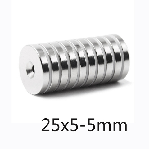 10/20/30PCS  Permanent NdFeB Strong Magnets 25*5mm Hole 5/Hole 6mm Round Countersunk Neodymium Magnetic Magnet 25X5-5/6mm ► Photo 1/4