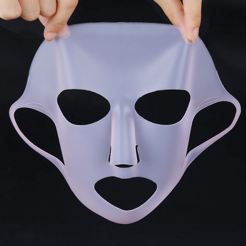 1Pcs Silicone Moisturizing Mask Reusable Waterproof Mask Facial Care Tool To Prevent Evaporation Of The Oil Of The Mask TSLM1 ► Photo 1/6