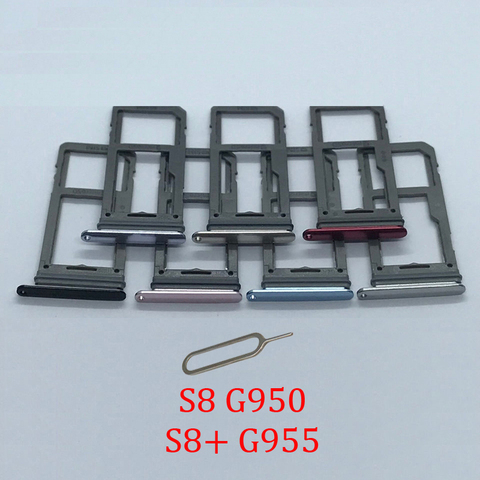 Phone SIM Card Tray Slot For Samsung S8+ S8 Plus G955F G955FD G955 Original New SIM Chip Micro SD Card Tray Holder Adapter ► Photo 1/2
