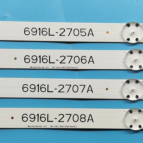 8 PCS/set LED backlight strip for 49inch TV LG 49UH603V 49UH620V LC490DGE 6916L-2705A 6916L-2706A 6916L-2707A 6916L-2708A ► Photo 1/6
