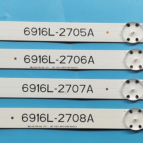 8 PCS/set LED backlight strip for 49inch TV LG 49UH603V 49UH620V LC490DGE 6916L-2705A 6916L-2706A 6916L-2707A 6916L-2708A ► Photo 1/6