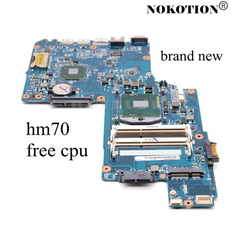NOKOTION New Laptop Motherboard For Toshiba Satellite L850 C850 C855 H000052740 H000052730 Mainboard HM70 DDR3 free cpu ► Photo 1/6