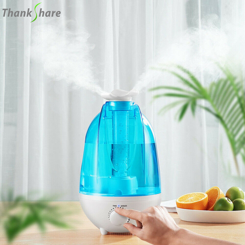 THANKSHARE 4LAroma Humidifier Diffuser Ultrasonic Air Essential Oil 7 Color LED Aroma Diffusor Aromatherapy Dual 360° Nozzle ► Photo 1/1