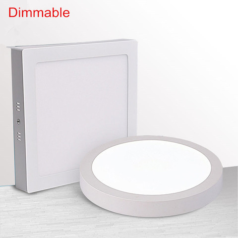 Not Cut 9W/15W/25W Round/Square Dimmable Led Panel Light Surface Downlight Led ceiling Spot Light AC 110V 220V + LED Driver ► Photo 1/6
