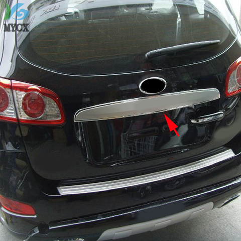 07 08 09 10 11 12 For Hyundai Santa Fe Stainless Steel Rear Trunk Lid Cover Trim 2007 2008 2009 2010 2011 2012 ► Photo 1/2