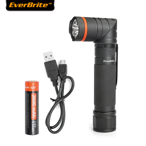 EverBrite LED flashlight Tactical Flashlight USB Rechargeable torch 18650 Battery Included Super Bright IP65 Water-Resistan ► Photo 1/6