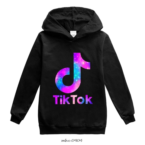 Tik Tok Kid Girl Spring Autumn Full Sleeve Hoodie Sweatshirt Child Baby Cartoon Tik Tok Hoody Coat Tops Jacket Color Clothing ► Photo 1/6