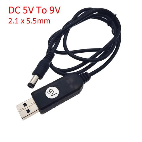 USB power boost line DC 5V to DC 9V Step UP Module USB Converter Adapter Cable 2.1x5.5mm Plug ► Photo 1/3