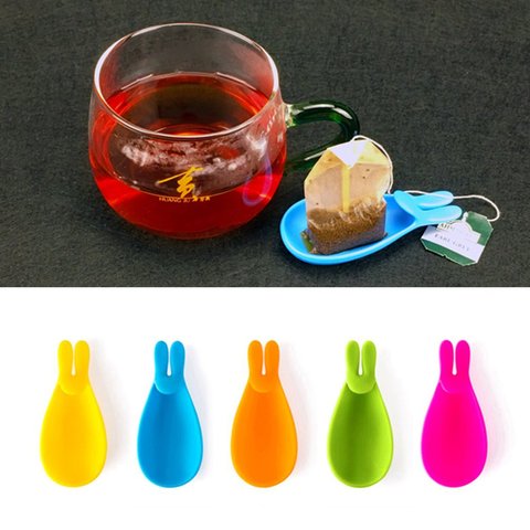 Silica gel Rabbit Wineglass Label For Tea Bag Hanging Mug Cup Clip Tea Infuser Novelty Product Tea Bag Holders Party Supplies @4 ► Photo 1/6