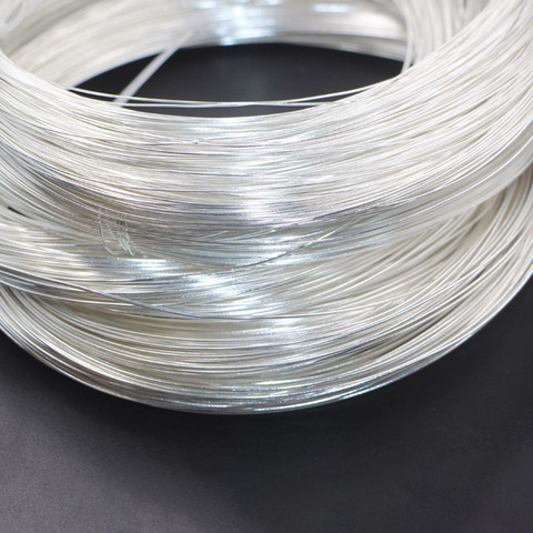 0.3mm 0.4mm 0.5mm Dia 1meter/bag Solid 925 Sterling Silver Wire Beading Stringing Jewelry Thread Filament Connector Accessories ► Photo 1/6