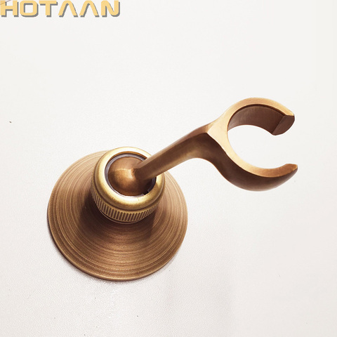 Solid Brass Made Antique Brass Wall Mounted Hand Shower Holder Hook Pedestal Bracket In Wall Shower Accessories Bathroom Fitting ► Photo 1/6