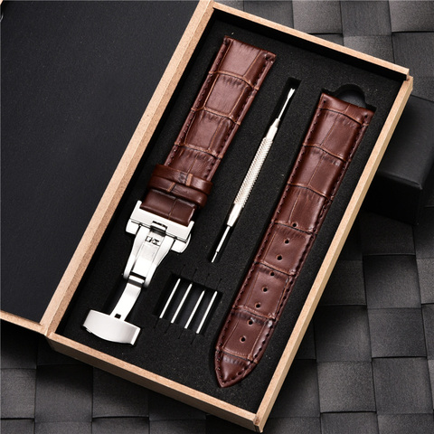 Genuine Leather Watch Band Strap for Samsung Galaxy Gear S3 Galaxy 42mm 46mm Active Watch Band 16 18 20 22 24mm Leather Band ► Photo 1/6