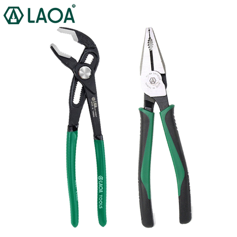LAOA 7inch Water Pump Pliers 6inch Wire Cutter Household Pliers Set Made in Taiwan ► Photo 1/6