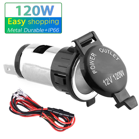 12V Waterproof Car Auto Motorcycle Cigarette Lighter Power Plug Socket For Motorcycles Boats Mowers Tractors Cars ► Photo 1/6