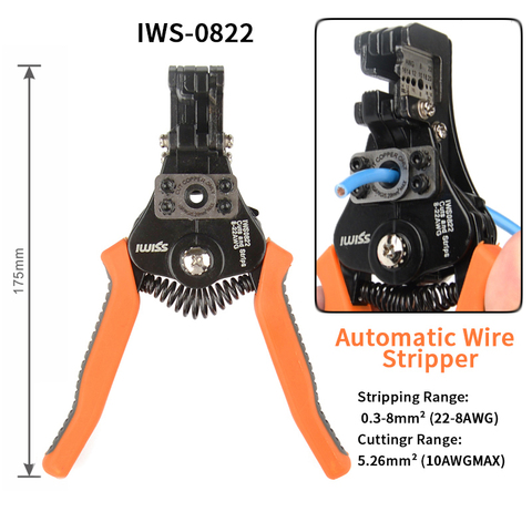 IWS-0822/HS-700B Automatic Stripping Pliers wire stripper Multi-function electrician wire Cable Cutter multifunctional Tool ► Photo 1/4